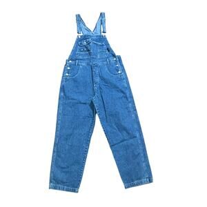 Vintage Revolt Forever Classic Overalls Men’s 16 Blue Denim Jean Baggy Bibs‎